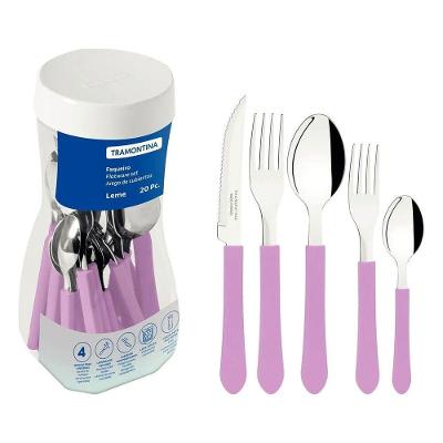 Faqueiro Tramontina Leme 20 Peças Rosa
