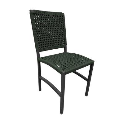 Cadeira Deck Alumínio Corda Náutica Verde Militar - Verde