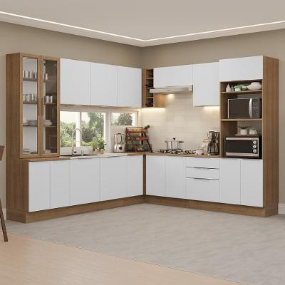 Armário De Cozinha Completa 549cm Rustic/branco Stella Madesa 01 Rustic/branco