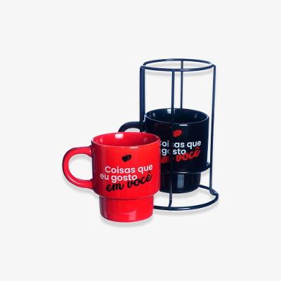 Kit Canecas Empilháveis Gosto Em Você Zonacriativa