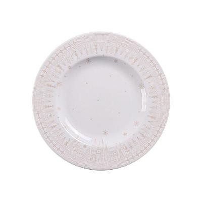 Prato Sobremesa Tramontina Capodanno Porcelana Decorada 21cm Tramontina
