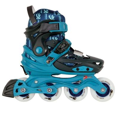 Patins Infantil X-light Azul Com Rodas Led (par) Tam: M (29-32)