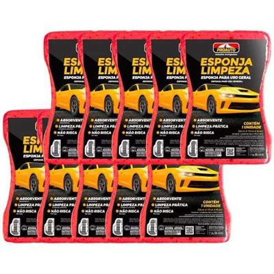 Kit Com 10 Esponja Limpeza 12x17x5cm - Proauto