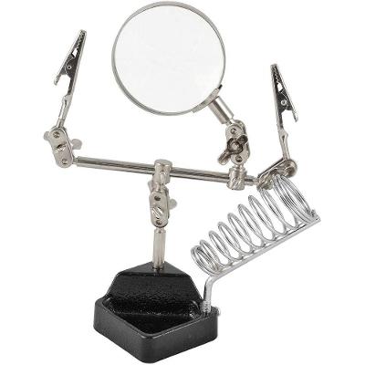 Lupa Profissional com Suporte e Pinças