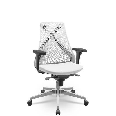 Cadeira Bix X+ Aero Branco Sincron Alumínio