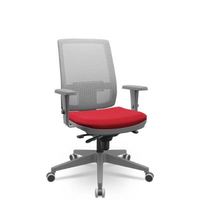 Cadeira Brizza Presidente Grafite Vermelho S/apoio