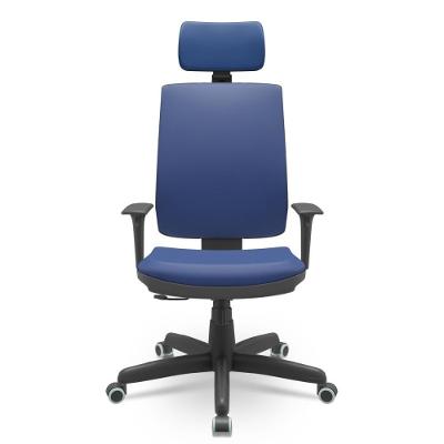 Cadeira Brizza Soft Azul Vinil Relax Plax