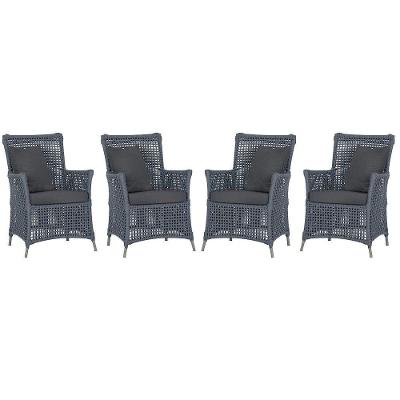 4 Poltronas Igapó Alumínio Pintura Fendi Corda Náutica E11 Prata