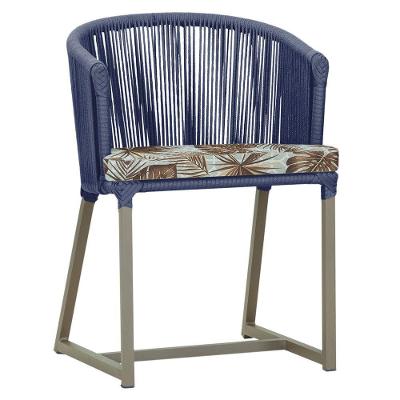 Cadeira De Jantar Noronha Alumínio Fendi E6 Trama Original Azul