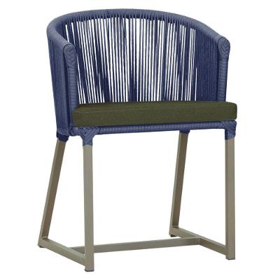 Cadeira De Jantar Noronha Alumínio Fendi E13 Trama Original Azul