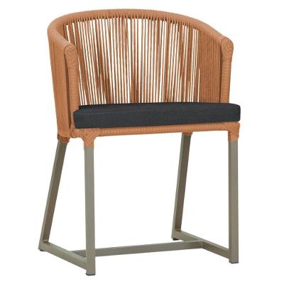 Cadeira De Jantar Noronha Alumínio Fendi E11 Trama Original Terra Cota