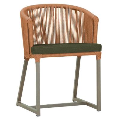 Cadeira De Jantar Noronha Alumínio Fendi E13 Trama Original Terra Cota