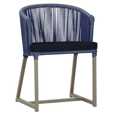 Cadeira De Jantar Noronha Alumínio Fendi E12 Trama Original Azul