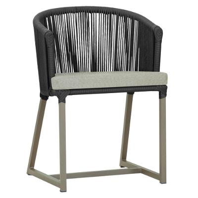 Cadeira De Jantar Noronha Alumínio Fendi E3 Trama Original Preto
