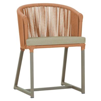 Cadeira De Jantar Noronha Alumínio Fendi E7 Trama Original Terra Cota