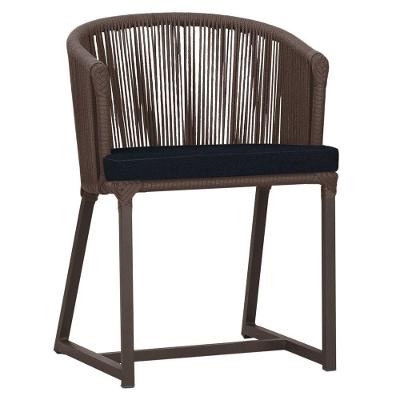 Cadeira De Jantar Noronha Alumínio Marrom E12 Trama Original Marrom