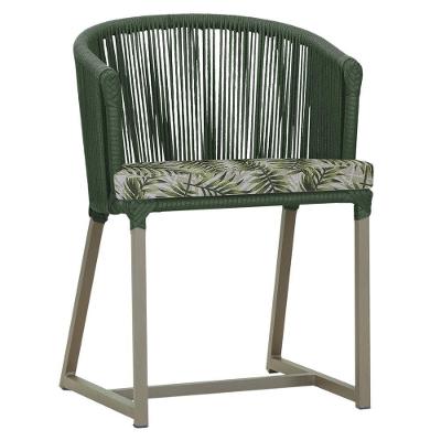 Cadeira De Jantar Noronha Alumínio Fendi E5 Trama Original Verde