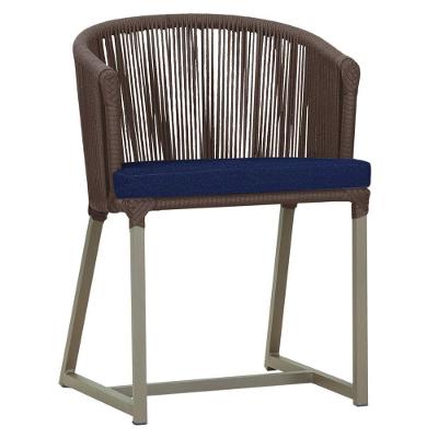 Cadeira De Jantar Noronha Alumínio Fendi E10 Trama Original Marrom
