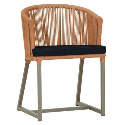 Cadeira De Jantar Noronha Alumínio Fendi E12 Trama Original Terra Cota