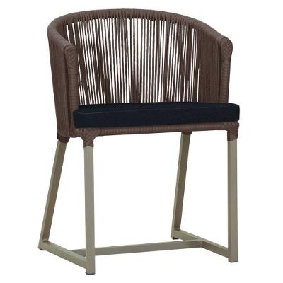 Cadeira De Jantar Noronha Alumínio Fendi E12 Trama Original Marrom