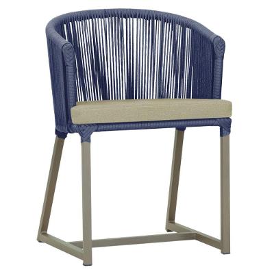 Cadeira De Jantar Noronha Alumínio Fendi E7 Trama Original Azul