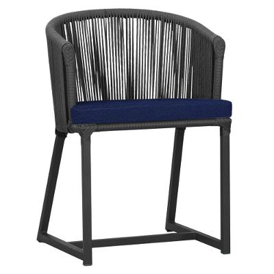 Cadeira De Jantar Noronha Alumínio Preta E10 Trama Original Preto