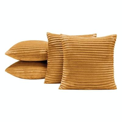 Kit 04 Almofadas Cheias Velvet Bariloche 45cm X 45cm Mostarda
