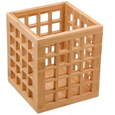 Porta Utensílios Vazado De Bambu 13cm -oikos