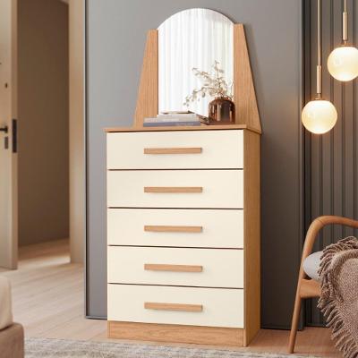 Comoda 5 Gavetas 1 E Roncador Freijo Off White