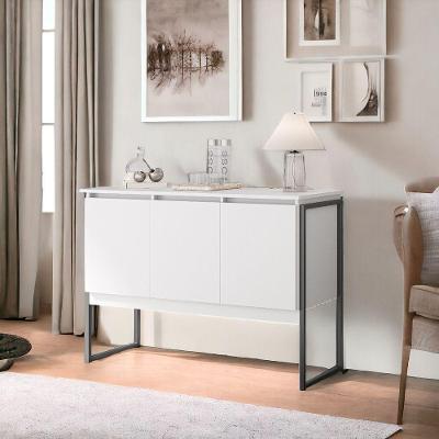 Buffet 3 Portas Moderno Amsterdam - Branco E Preto Branco E Preto