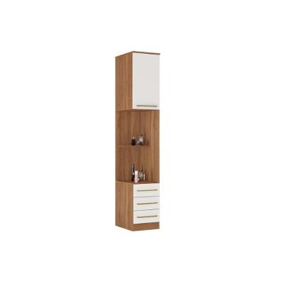 Mesa De Cabeceira Modulada Armário De 71180k Irlanda C- 1 Porta E 3 Gavetas Amendola-branco - Demóbile