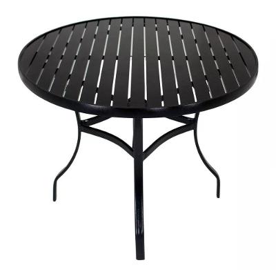 Mesa Com Tampo Ripado Alumínio Para Cozinha Trama Original Preto