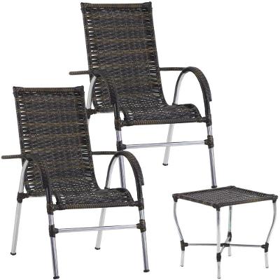 Conjunto De Cadeiras E Mesa De Centro Área Trama Original Pedra Ferro