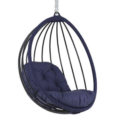 Balanço Suspenso Folha Corda Náutica Trama Original Azul