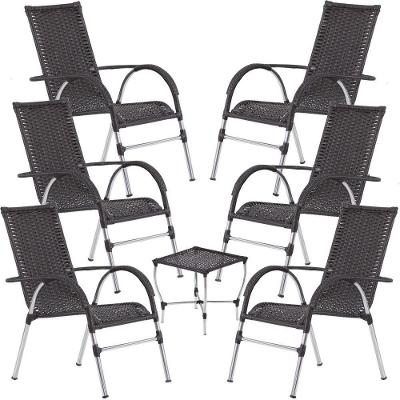 Cadeiras E Mesa Vênus Poltrona Fibra Festa Trama Original Preto