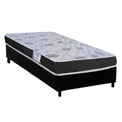 Conjunto Box Solteiro: Colchão Espuma Orthoflex D20 Comfortpedic + Base Crc Suede Black(78x188)