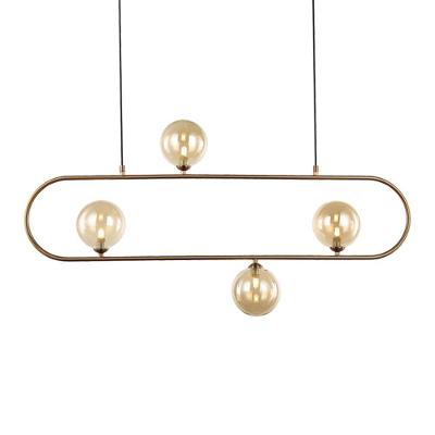 Lustre Pendente Quality Cadre 1329 G9 Bivolt Bronze Champagne
