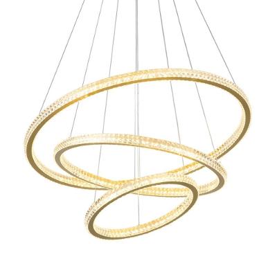 Lustre Pendente Skylight Saturno 3356 Dourado Led Bivolt