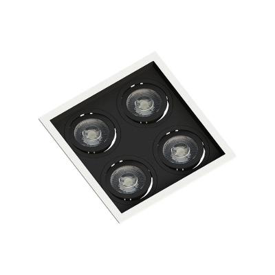 Spot Embutir Recuado Save Energy 4 Lâmpadas Par 20 Bivolt Branco-preto