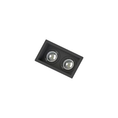 Spot Embutir Recuado Save Energy 2 Lâmpadas Mr11 Gu10 Bivolt Preto