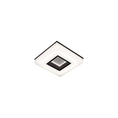 Plafon Newline Wide 490 Led 26cm Bivolt Preto 3000k Luz Amarela