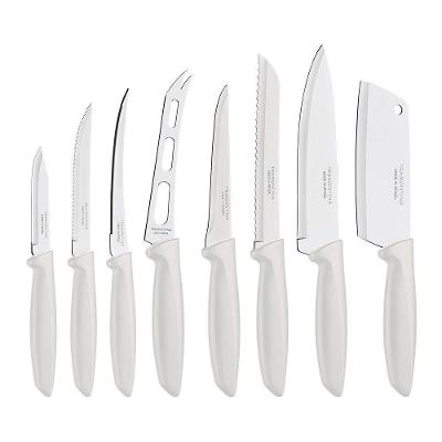 Jogo De Facas 8 Peças Tramontina Plenus 23498332 Off White Branco 23498332