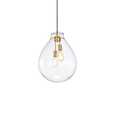 Lustre Pendente Skylight Tommy 3039 M E27 Bivolt Dourado-transparente Sky-3039tm