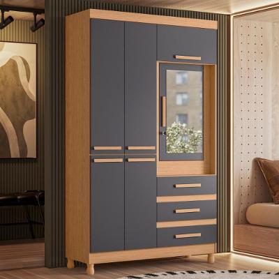 Guarda Roupa Solteiro Clover Freijo Titanium