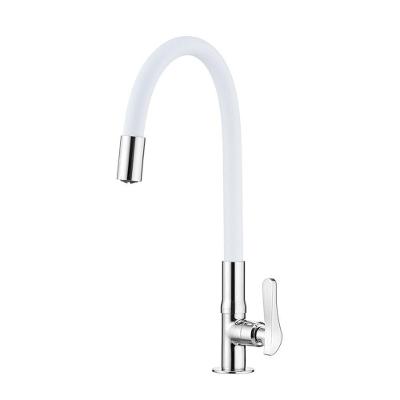 Torneira Lorenzetti Lorenflex 1177 W27 Com Bica Flexível De Bancada Branca Branco