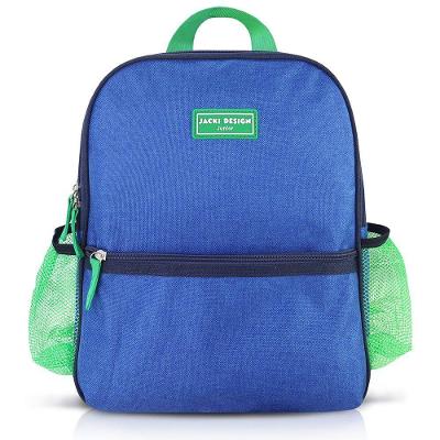 Kit Mochila Escolar Pote Para Lanche E Garrafa 460ml Infantil - Azul Verde
