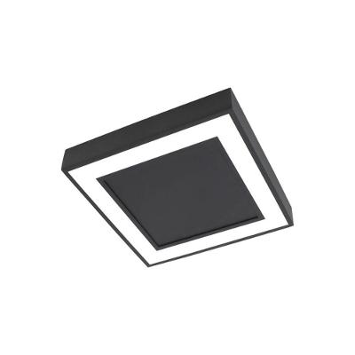 Plafon Newline Fit Edge Pl0121 17w 23cm Bivolt Preto 3000k Luz Amarela