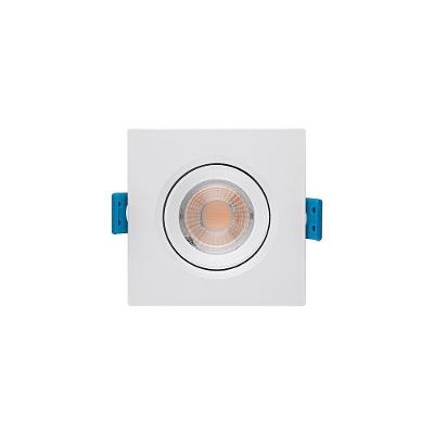 Spot De Led De Embutir Stella Easy Quadrado 3w Bivolt Branco 3000k Luz Amarela