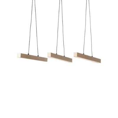 Lustre Pendente Newline Fit Led 725 Bivolt Dourado 3000k Luz Amarela