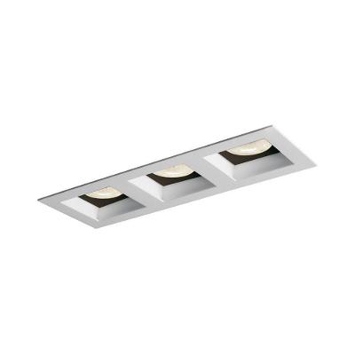 Spot De Embutir Newline Flat Para 3 Lâmpadas Ar70 Gu10 Bivolt Branco Preto